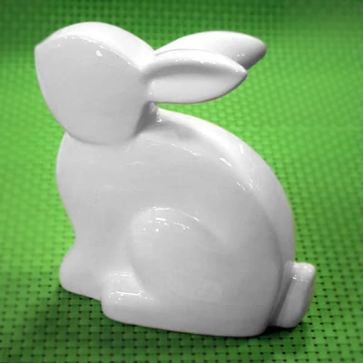 CER-ZAJĄC PLAYBOY DUŻY *SZKLIWO ECRU* C-464SZ