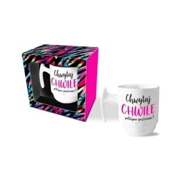 BG-KUBEK MATOWY *JOY* 310ML *CHWYTAJ CHWILE PEŁNYMI GARŚCIAMI*