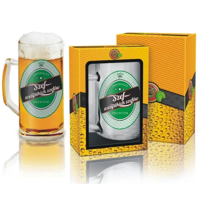 BG-KUFEL 0,5L ETYKIETY *SZEF WSZYSTKICH SZEFÓW*