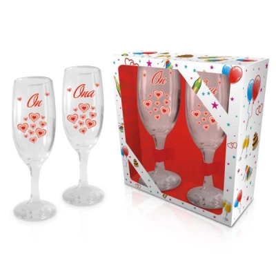 BG-ZESTAW 2 KIELISZKÓW SZAMPAN *ON I ONA*