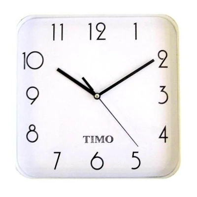 FENIKS-ZEGAR ŚCIENNY 24CM *TIMO 53* BIAŁY