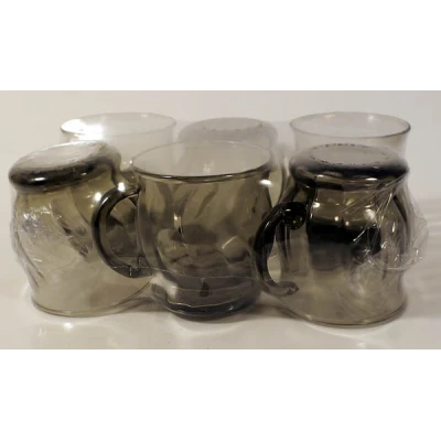 KAMA-KPL. 6 KUBKÓW DYMNYCH Z UCHEM *X*