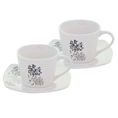 MON-KPL. 2-FILIŻANEK ZE SPODKAMI *KROPKI*