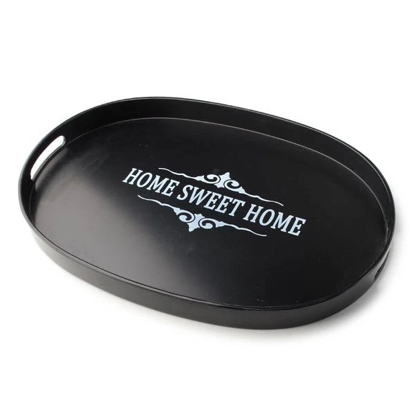 MON-TACA OWALNA 44X30 CZARNA HOME SWEET 7536