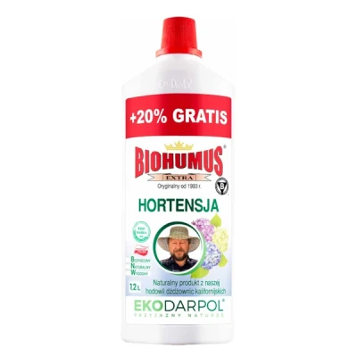 NAWÓZ BIOHUMUS EXTRA HORTENSJA 1L +20% GRATIS