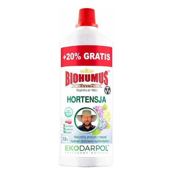 NAWÓZ BIOHUMUS EXTRA HORTENSJA 1L +20% GRATIS