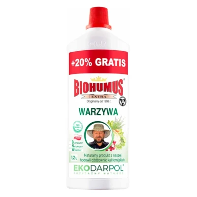 NAWÓZ BIOHUMUS EXTRA WARZYWA 1L +20% GRATIS