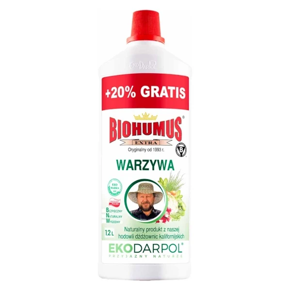 NAWÓZ BIOHUMUS EXTRA WARZYWA 1L +20% GRATIS
