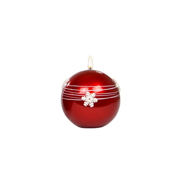 ADPAL-ŚWIECA KULA K-3 FI 80 SECRET STARS METALIK W.P. CZERWONA