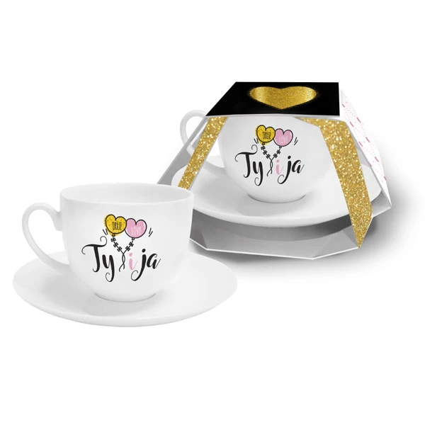 BG-FILIŻANKA ZE SPODKIEM 220ML *TY I JA*