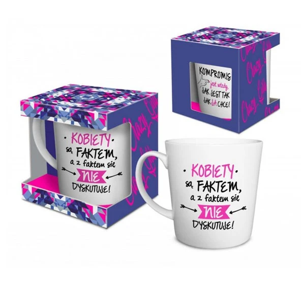 BG-KUBEK MATOWY 480ML *KOBIETY SĄ FAKTEM...*