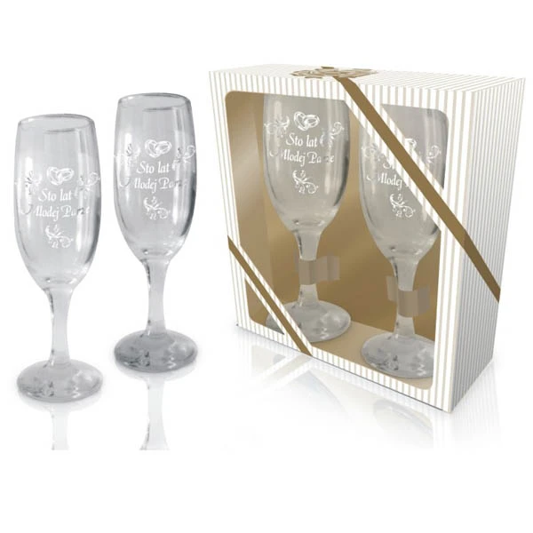 BG-ZESTAW 2 KIELISZKÓW ŚLUBNY *100 LAT*