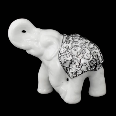 CERKAM-SŁOŃ BIEGNĄCY ŚREDNI *DECOR SREBRO* C-178DS