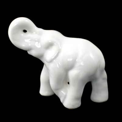 CERKAM-SŁOŃ BIEGNĄCY ŚREDNI *SZKLIWO BIAŁE* C-178SZB