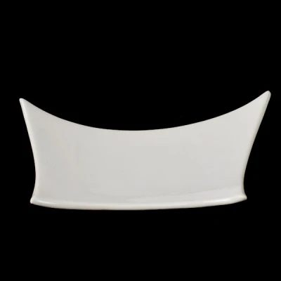 CER-PODSTAWKA ROŻEK DŁUGI DUŻY *SZKLIWO BIAŁE* C-637SZB