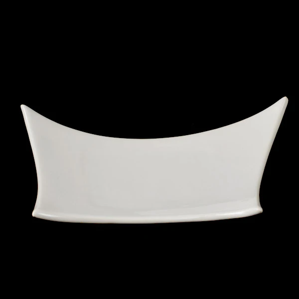 CER-PODSTAWKA ROŻEK DŁUGI DUŻY *SZKLIWO BIAŁE* C-637SZB