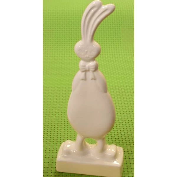 CER-ZAJĄC NA PODSTAWIE DUŻY *SZKLIWO ECRU* C-737SZ