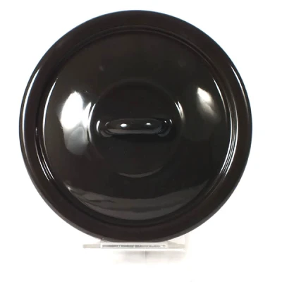 POKRYWA POKRYWKA NA GARNEK PATELNIĘ EMALIOWANA 18CM CZARNA