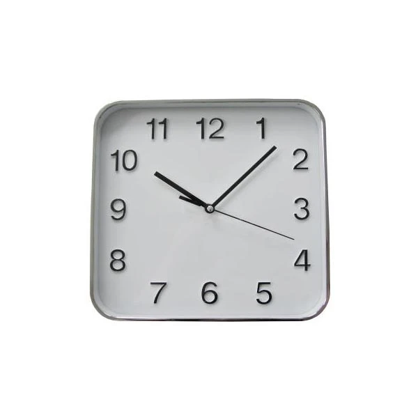 FENIKS-ZEGAR ŚCIENNY 24CM *TIMO 47* SREBRNY-B