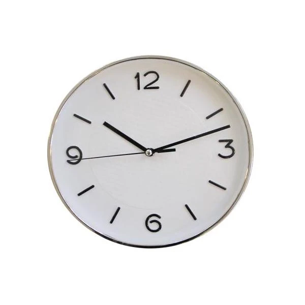 FENIKS-ZEGAR ŚCIENNY 25CM *TIMO 51* SREBRNY-B