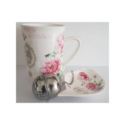 MMG-KUBEK Z ZAPARZACZEM *KWIATY* 42274