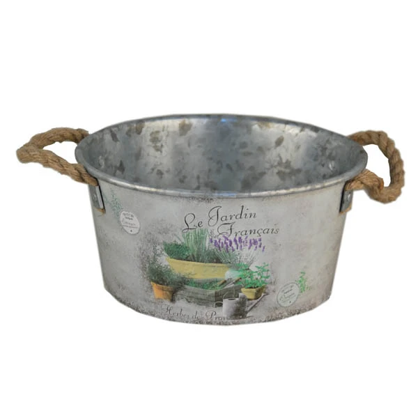 MON-DONICZKA METALOWA ZDOBIONA *ZIOŁA* H13S5347