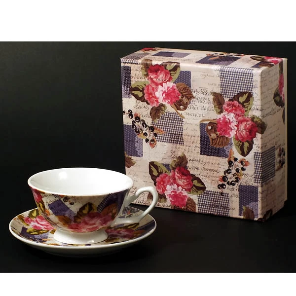 MON-FILIŻANKA + SPODEK *R094* MAŁA  KWIATY