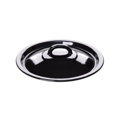 POKRYWKA EMALIOWANA 20 cm CZARNA DO GARNKA LUB PATELNI UNIWERSALNA