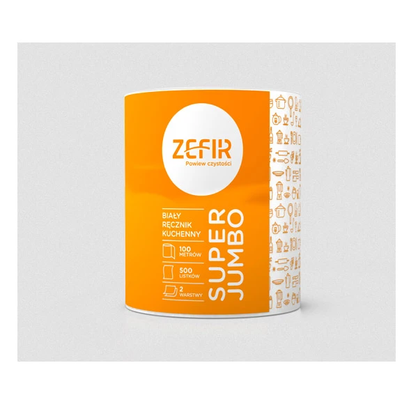 RĘCZNIK PAPIEROWY ZEFIR SUPER JUMBO 2W RKC2004