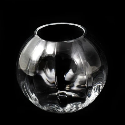 SOB-WAZON SZKLANY *KULA OPTYK- WZÓR DYNIA* H13CM