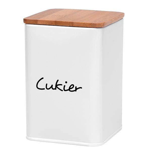 TAD-POJEMNIK NA CUKIER *MAESTRA BIAŁY* 9,5X9,5X13,5CM POLSKI NAPIS