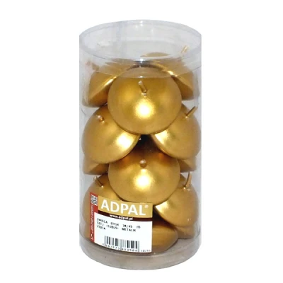 ADPAL-ŚWIECA DYSK 30/45 15SZT TUBUS METALK ZŁOTA