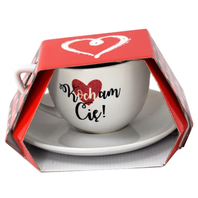 BG-FILIŻANKA Z SPODKIEM *KOCHAM CIĘ*