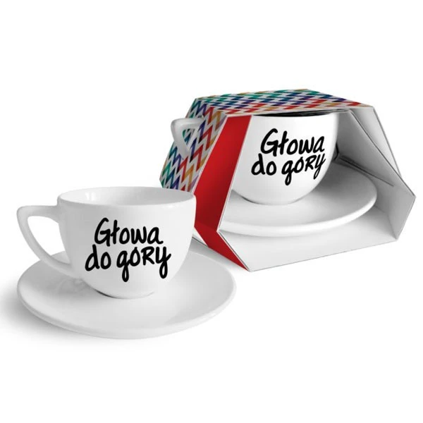 BG-FILIŻANKA ZE SPODKIEM DUO 400ML *GŁOWA DO GÓRY*