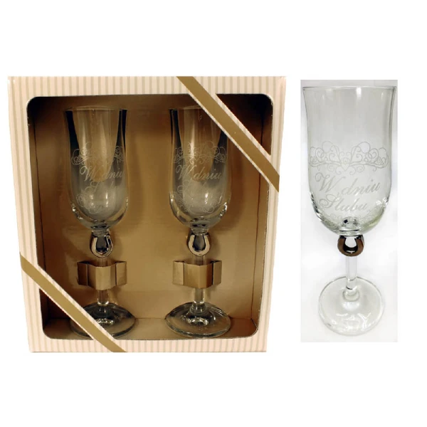 BG-ZESTAW 2 KIELISZKÓW *W DNIU ŚLUBU*