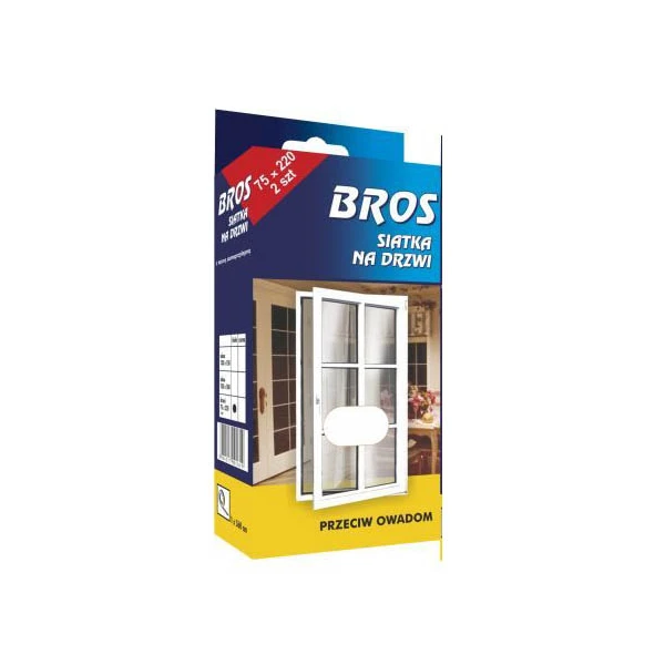 BROS-KPL. 2 SIATEK NA DRZWI 75*220 CZARNA