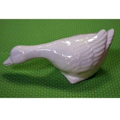 CER-GĘŚ DUŻA NISKA *SZKLIWO ECRU* C-179SZ