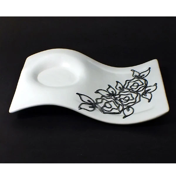 CER-PODSTAWKA FALA *DECOR SZARY RÓŻA* C-126DSZ