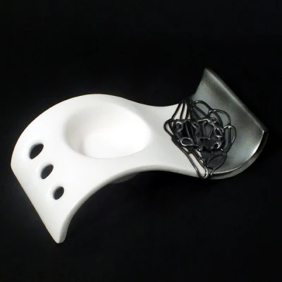 CER-PODSTAWKA FALA SZEROKA *DECOR 1/2 SREBRO* C-295-1/2S