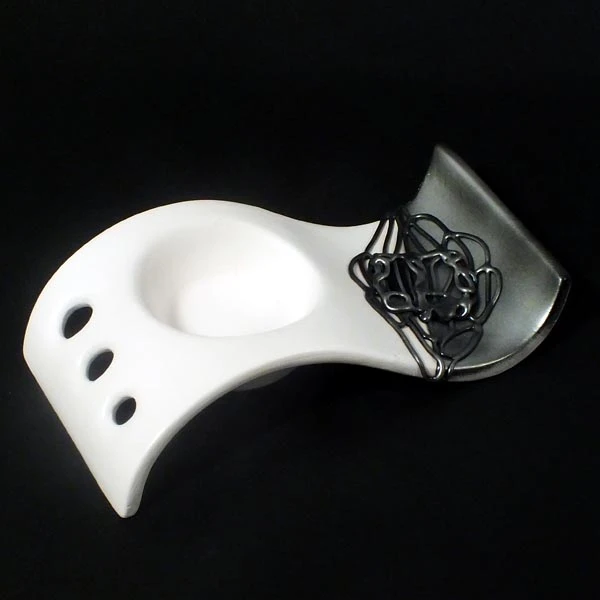 CER-PODSTAWKA FALA SZEROKA *DECOR 1/2 SREBRO* C-295-1/2S