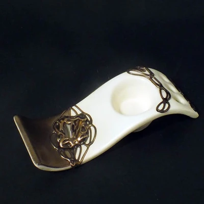 CER-PODSTAWKA FALA WĄSKA *DECOR 1/2 ZŁOTO* C-294-1/2Z