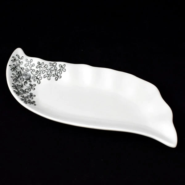 CER-PODSTAWKA FALBANKA MAŁA DECOR SREBRO C-818DS