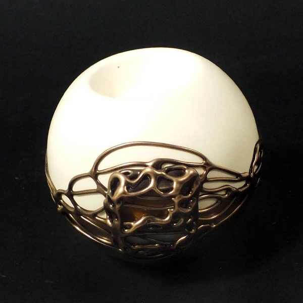 CER-ŚWIECZNIK KULA MAŁA *DECOR 1/2 ZŁOTY* C-171-1/2Z