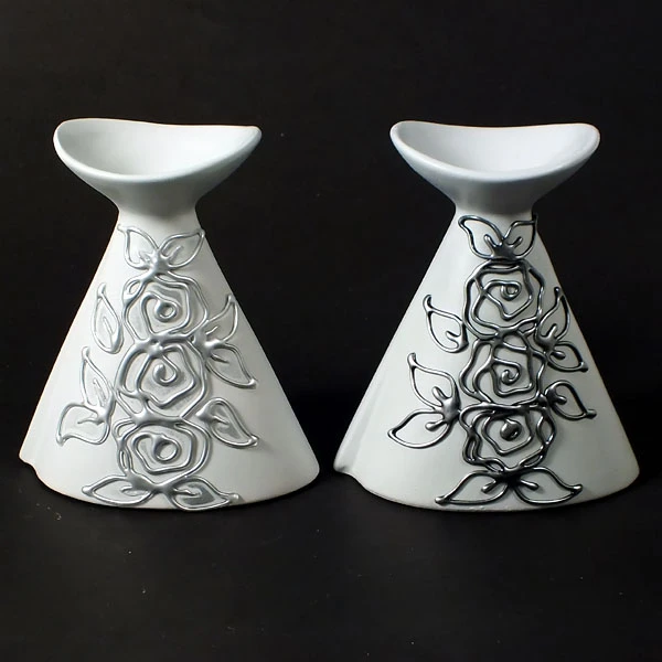 CER-WAZON SZEROKI MAŁY *DECOR SZARY RÓŻA* C-390DSZ