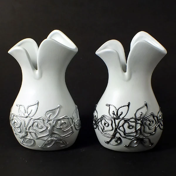 CER-WAZON TULIPANEK *DECOR SZARY RÓŻA* C-416DSZ