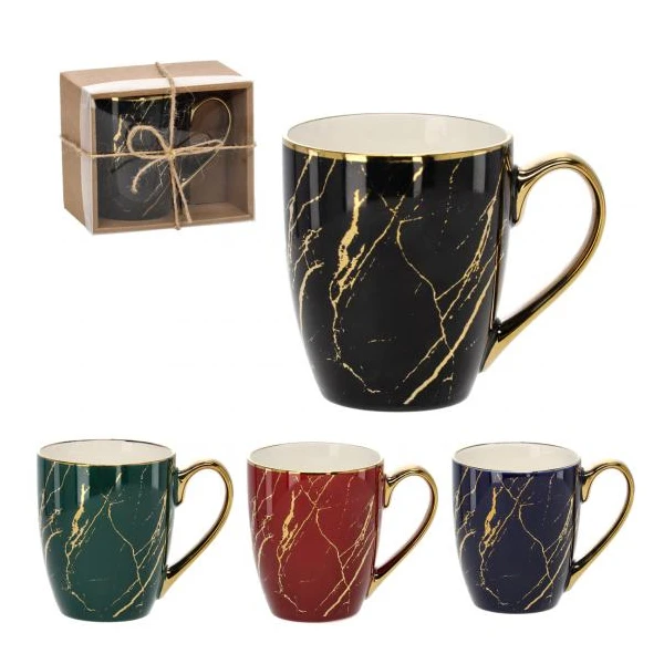 CH-KUBEK *MARMUREK ZE ZŁOTEM* 400ML  7956