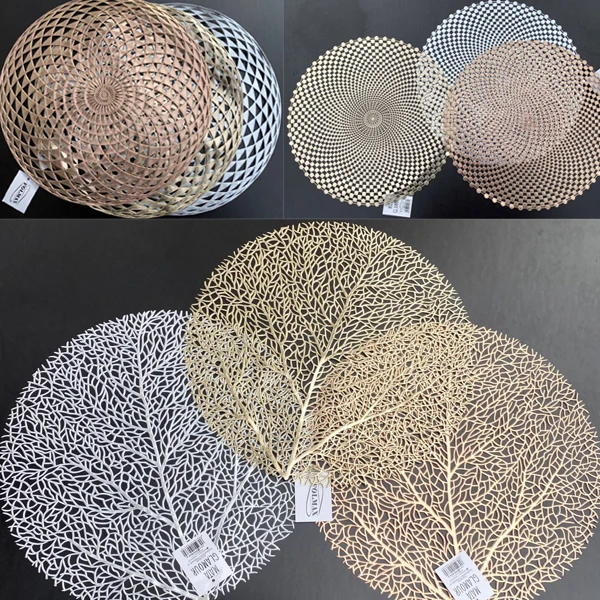 FOL-MATA STOŁOWA DEKORACYJNA  GLAMOUR OKRĄGŁA MIX /A'12/