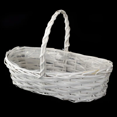 DM-KOSZ WIKLINA BIAŁY DUŻY OWALNY  J14557