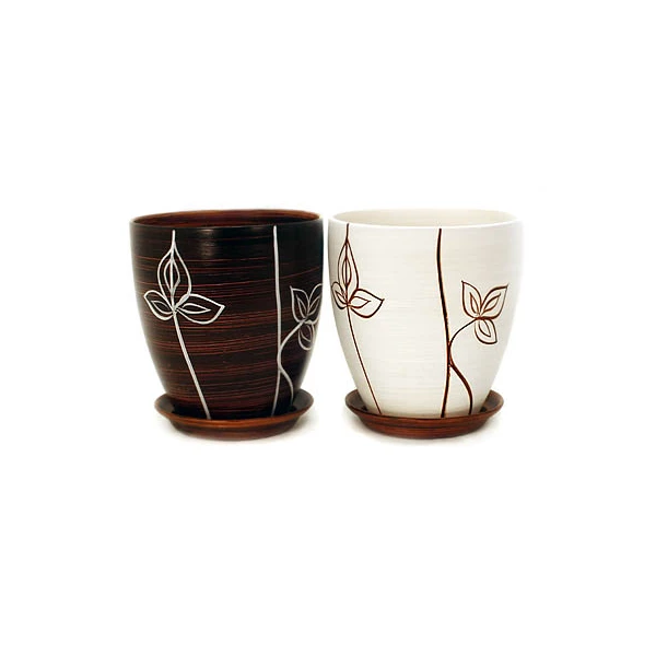 DONICZKA CERAMICZNA *CLASSIC* RĘCZNIE MALOWANA WYSOKA 19