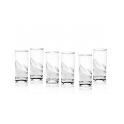 GLA-6 SZKLANEK 250ML LISTKI PIASKOWE